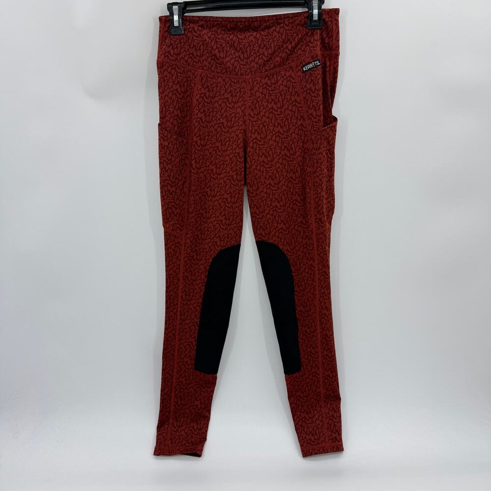 KERRITS Brushed Knit Orang Pull On Seat Knee Grip Patch Riding Breeches Size M